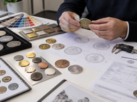 Asesoramiento técnico para monedas metálicas personalizadas con planos, muestras de acabados, calibre, presupuesto y revisión de Asesoramiento técnico para monedas metálicas personalizadas con planos, muestras de acabados, calibre, presupuesto y revisión de
