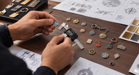 Proceso de diseño y desarrollo de charms metálicos personalizados con bocetos, acabados y control técnico Proceso de diseño y desarrollo de charms metálicos personalizados con bocetos, acabados y control técnico