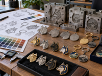 Proceso de fabricación de artículos metálicos personalizados para retail, desde el diseño hasta el producto terminado. Proceso de fabricación de artículos metálicos personalizados para retail, desde el diseño hasta el producto terminado.