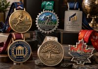 Tipos de medallas metálicas personalizadas para competiciones deportivas, empresas, universidades y eventos, con diferentes form
