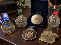 Medallas metálicas personalizadas con diseños exclusivos, relieves 2D y 3D, esmaltes de colores y acabados en oro, plata y bronc