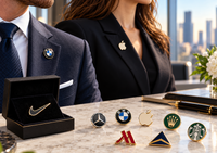 Pins metálicos personalizados premium utilizados por empresas para reforzar su imagen de marca. Pins metálicos personalizados premium utilizados por empresas para reforzar su imagen de marca.